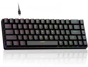 MageGee 60% Rapid Trigger Gaming Keyboard, Hall Effect Magnetic Switch, Actuation Point Adjustable, 8000Hz Polling Rate, Hot Swappable RGB Backlit Wired Keyboard with Arrow Keys for Win/PC/MAC, Black
