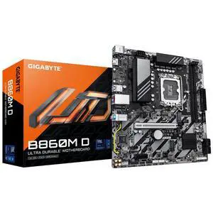 GIGABYTE B860M D Intel Core Ultra (Series 2) LGA 1851 Motherboard, mATX, DDR5, 2x M.2, PCIe 5.0, 2.5GbE LAN