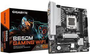 GIGABYTE B650M GAMING WIFI AM5 LGA 1718 AMD B650 M-ATX Motherboard DDR5, PCIe 4.0 M.2, PCIe 4.0, 2.5GbE LAN GIGABYTE B650M GAMING WIFI AM5 LGA 1718 AMD B650 M-ATX Motherboard DDR5, PCIe 4.0 M.2, PCIe 4.0, 2.5GbE LAN