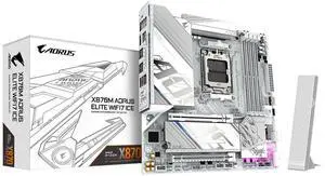 GIGABYTE X870M AORUS ELITE WIFI7 ICE AM5 AMD Micro ATX AMD X870 Motherboard GIGABYTE X870M AORUS ELITE WIFI7 ICE AM5 AMD Micro ATX AMD X870 Motherboard