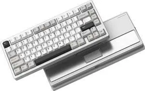 Womier RD75 Pro 75% Wireless Gaming Keyboard, Quick Release Aluminum Keyboard, QMK/VIA Tri-Mode Mechanical Key Board Custom Hot Swappable with RGB Creamy for Windows/Mac/PC - Silver