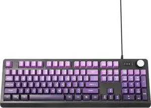 Wired RGB Gaming Membrance Keyboard. 100 Percent Mini Creamy LED Computer Keyboard .Small Ergonomic Clicky Teclado with ABS Backlit Unreplaceable Keycaps. for PC Laptop MAC Gamer. (Purple)