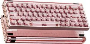 MelGeek MADE68 Ultra+ Wired Keyboard, Hall Effect Magnetic Switch Gaming Keyboard, 65% Compact Rapid Trigger, Hot-Swappable, RGB Snap Tap & Adjustable Actuation, HIVE Custom, Aluminum Case-Jelly Pink