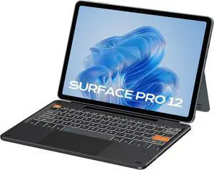 Doohoeek Surface Pro 12 12-inch 2025 Keyboard, Bluetooth Keyboard with Touch Pad & Pen Slot & Lighting Keys Compatible with Surface Pro Copilot+ 12", Ultra-Slim Wireless Keypad for Windows 11