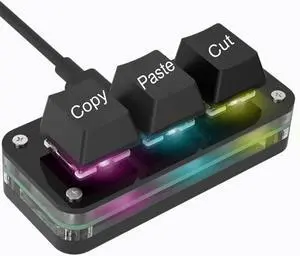 Copy Keyboard, Cut Copy Paste Keyboard, One Handed Macro Keypad, Programmable Mechanical Keyboard for Working and Gaming, Shortcut Keyboard for PC, MAC, Laptop