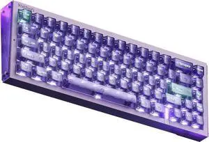 MelGeek REAL67 Wired Keyboard, Gaming Keyboard with RGB, Special Magnetic Switches, Rapid Trigger, Hot-Swappable, Snap Tap & Adjustable Actuation, Online HIVE Custom (Potassium-Transparent Purple)