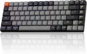 Keychron K3 Version 3 QMK Low Profile Mechanical Keyboard Wireless, 84 Keys Programmable Bluetooth 5.2/Wired Connection, Shine-Through Keycaps RGB Backlit Compatible with Mac Windows Linux