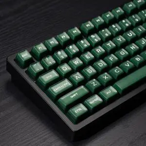 142 Keys PBT Doubleshot SA Keycaps Dark Green Translucent Keycaps Set Fit for 61/64/87/104/108 Cherry Mx Switches ISO ANSI Mechanical Keyboard