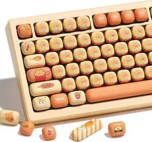 HITIME XVX PBT Keycaps Set - Hamburg Cute Keycaps Keycaps 60 65 75 100 Percent, Dye-SublimationMOG Custom Key caps for 100%, 75%, 65%, 60% Keyboard, 139 Keys
