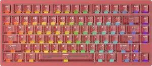 MG75PRO 81 Keys Wired Magnetic Switch Mechanical Keyboard, Hall Effect, 8KHZ/ARGB/CNC Aluminum, Gasket Structure Gaming Keyboard(Red)