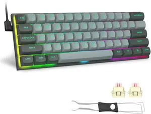 E-YOOSO Magnetic Axis Rapid Trigger Mechanical Keyboard, Worlds Fastest 60% Wired RGB Backlit Gaming Keyboard, Magnetic Switches, 61 Keys, PBT Keycaps, Macro Customize for Windows