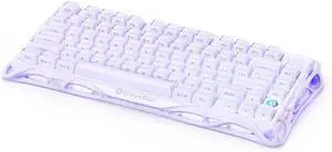 GravaStar Mercury V75 Gaming Keyboard  HallEffect MagneticSwitch Keyboard, 79Key, 8000Hz Polling, 0.005RT, Wired USB-C, RGB Backlit, Adjustable Actuation, SemiAluminum Chassis (Lavender Purple)