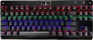 Granvela OUTEMU Tactile Brown Switches 87-Key LED Backlit N-Key Roll-Over Mechanical Keyboard - Z-77,Black