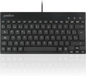 Perixx PERIBOARD-326ES Mini Teclado USB retroiluminado con teclas de Corto recorrido - QWERTY Español