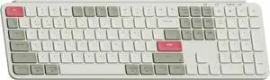 Keychron B6 Pro Ultra-Thin Wireless Keyboard, Full-Size ZMK with Numeric Keypad Quiet Typing, 2.4 GHz/Bluetooth 5.2/Wired Connection Long Battery Life, Compatible with Mac Windows Linux - Retro Red
