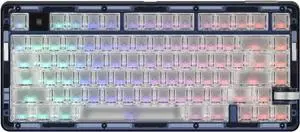 OP75 Hot Swappable Mechanical Keyboard, Gesture-Controlled RGB Lighting, Magnetic Levitation Structure Design, 75% Gaming Keyboard, Wireless Bluetooth/2.4G/Wired-White