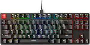 Glorious Custom Gaming Keyboard - GMMK 85% Percent TKL - USB C Wired Mechanical Keyboard - RGB Hot Swappable Switches & Keycaps - Black Metal Top Plate