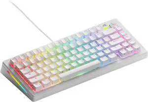 Glorious Gaming - GMMK 3 Custom Mechanical Gaming Keyboard with Knob, 75% Tenkeyless Keyboard, Modular Gasket System, Doubleshot PBT Keycaps, Aluminum Switch Plate, Hotswappable Switches, ANSI (White)