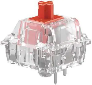 Glorious Fox Linear Mechanical Switches for Mechanical Keyboards: 110 PCS, 3-pin, Transparent for MAX RGB, Pre-Lubed, 45g Force for Gaming and Typing, Compatible with MX Keycaps