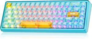 Silent Mechanical Keyboard,Tri-Mode Hot Swappable Custom Keyboard,Pre-lubed Placid Switches,RGB Backlit Computer Gaming Keyboards for PC/Tablet/PS/Xbox