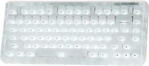 KiiBoom Jade75 75% Resin Molding Mechanical Keyboard, BT5.0/USB-C/2.4GHz Wireless Gaming Keyboard, QMK&VIA Programmable, RGB Backlits, Hot-Swappable, CNC+UV Case for Windows/Mac/Linux (White)