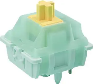 DRAOZA Gateron Goldenrod Yellow Pro Switches,55gf Pre-lubed 5 Pin Linear Keyboard Switches Compatible MX Mechanical Gaming Keyboard72pcs plugin Light