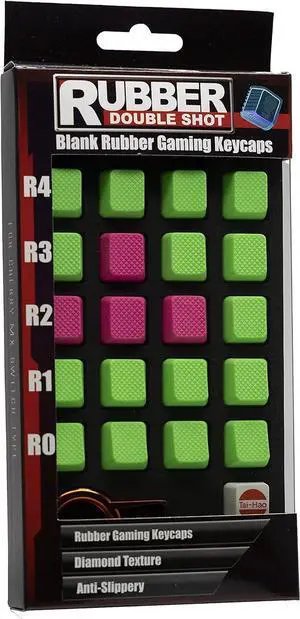 Tai-Hao Blank Rubber Gaming Keycaps : Blank No.3 Compatible with All MX Types Keyboards