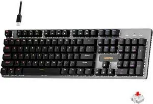 Newmen GM325Pro Mechanical Keyboard,104 Keys Rainbow LED Backlit Wired Gaming Keyboards,Hot-Swap Metal Panel ABS Black Keycaps Gaming Mechanical Keyboard for Windows Laptop PC Linear Red Switches Newmen GM325Pro Mechanical Keyboard,104 Keys Rainbow LED Backlit Wired Gaming Keyboards,Hot-Swap Metal Panel ABS Black Keycaps Gaming Mechanical Keyboard for Windows Laptop PC Linear Red Switches