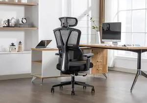 Ergonomic Mesh Office Chair, 400 lb Capacity for Work & Gaming | Mesh back and memory foam seat provide comfort, while adjustable headrest and lumbar support ease strain Ergonomic Mesh Office Chair, 400 lb Capacity for Work & Gaming | Mesh back and memory foam seat provide comfort, while adjustable headrest and lumbar support ease strain