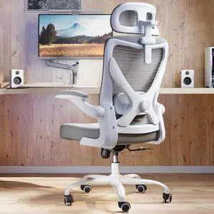 Ergonomic Office Chair: 330LBS Computer Desk Chair Comfy-Mesh High Back Gaming Rolling Chairs with Adjustable Lumbar Support-Executive Task Chair for Adults (White Gray) Ergonomic Office Chair: 330LBS Computer Desk Chair Comfy-Mesh High Back Gaming Rolling Chairs with Adjustable Lumbar Support-Executive Task Chair for Adults (White Gray)