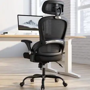 TRALT Office Chair - Ergonomic Office Chair with Back Support, Computer Chair - Home Office Desk Chair, 330 lbs Wide Seat Big and Tall Office Chairs with Headrest, Comfy Desk Chairs (Black)