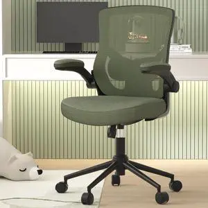 Office Chair, High Back Desk Chair Adjustable Height and Ergonomic Design Home Office Computer Chair Executive Lumbar Support Padded Flip-up Armrest Swivel Task Chair
