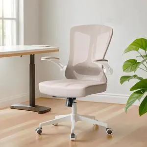 Ergonomic Office Chair - 400LB Comfy Desk Chairs with Headrest and Lumbar Back Support, Heavy Duty Mesh Computer Chairs with Wheels and Arms for Home Office, Study, Bedroom and Dorm (05khaki)