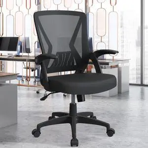 Mesh Ergonomic Swivel Home Office Computer Desk Chair with Height Adjustable Flips Up Arms