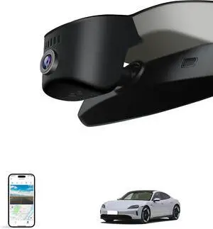 Front 4K Dash Cam for Porsche Cayenne(E3) 2019-2024, 911(992) 2020-2024,Panamera(971) 2017-2024, Taycan 2020-2024,Macan 2025(Model A),OEM-Style,Easy Installation,WiFi & App,64G Card