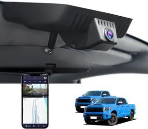 4K Dash Cam for Toyota Tundra 2017-2021 & Sequoia 2017-2022 Limited SR5 Platinum TRD Pro, Integrated OEM Look, High Definition 2160P Video, WiFi, G-Sensor, Loop Recording, 64GB Card