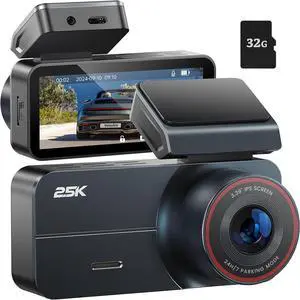 Dash CamDash Camera for Cars 2.5K with 3.39" IPS Screen & 32GB CardDash Cam Front 160° Wide Angle, Loop Recording for Night/Day Security,G-Sensor, Support 256 GB Max