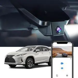 Fitcamx 4K Dash Cam Suitable for Lexus RX 350 450h 350L F Sport Luxury 2016 2017 2018 2019 2020 2021 2022 (Model B), 2160P Video WiFi, OEM Style, Parking Mode, Loop Recording, Plug&Play, 64GB Card