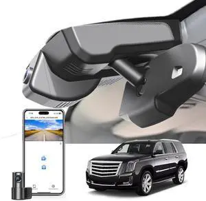 Front 4K & Rear 1080p Dash Cam for Cadillac Escalade/Escalade ESV 2015-2020(Model B), Model B & Model C Have Same Models Years but Vehicle Sensor Cover are Different, WiFi & App, 128GB Card