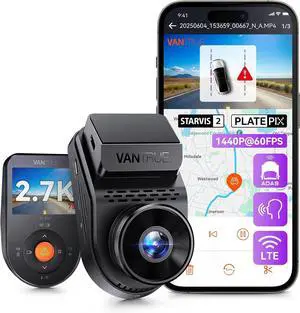 Vantrue S1 Pro 2.7K Dash Cam Front, STARVIS 2, Built-in WiFi GPS, 2" IPS Screen, Voice Control, 2.5K@60FPS, ADAS, Night Vision, 158°Wide Angle, 24H Parking Mode, Support 1TB Max Vantrue S1 Pro 2.7K Dash Cam Front, STARVIS 2, Built-in WiFi GPS, 2" IPS Screen, Voice Control, 2.5K@60FPS, ADAS, Night Vision, 158°Wide Angle, 24H Parking Mode, Support 1TB Max
