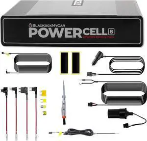 BlackboxMyCar PowerCell 8 Dash Cam Battery Pack (with Spliced Hardwiring Kit for Thinkware Dash Cams)