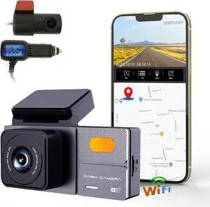 K03 On-Dash Cameras - Front and Rear Dash Cam for Cars, 4K Dual DashCam, Wireless Dash Camera with HDR Night Vision, GPS, Voice Control, Remote Live View - Best Rated Car Camera 2024 K03 On-Dash Cameras - Front and Rear Dash Cam for Cars, 4K Dual DashCam, Wireless Dash Camera with HDR Night Vision, GPS, Voice Control, Remote Live View - Best Rated Car Camera 2024