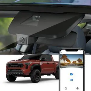 Fitcamx 4K Dash Cam Suitable for Toyota Tacoma 2024-2025 SR SR5 TRD Sport Pre-Runner Off Road Limited & Tacoma Hybrid, OEM Look, UHD 2160P Video, WiFi & APP, Loop Recording, G-Sensor, Plug&Play, 64GB