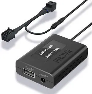 Dash Camera Power Adapter (10-Pin) for Chevrolet GMC Buick Cadillac Chevy, Connect Auto Dimming Rearview Mirror, USB Power Source, Easy to Install, 5V 12V Output, for Dashcam, Radar, D3-019