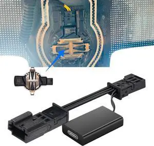 Dashcam Power Adapter Custom for Ford 3 Pin (Model C) for F150 F250/350 Mustang Explorer Lincoln Various Models, Connect Rainfall Sensor (Hidden)