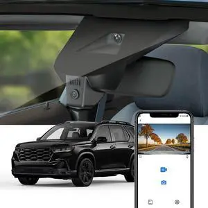 Fitcamx 4K Dash Cam Suitable for Honda Pilot 2023 2024 2025 EX-L Touring Elite Sport Trailsport LX Black Edition, OEM Look, UHD 2160P Video, WiFi & APP, Loop Recording, G-Sensor, Plug&Play, 64GB Card
