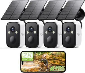 4-Pack 2K 5G Solar Security Cameras Wireless Outdoor for Home 4-Pack 2K 5G Solar Security Cameras Wireless Outdoor for Home