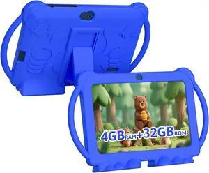 HOTTABLET Kids Tablet 7 inch Android, 4GB RAM 32GB ROM, 1TB Expandsion, with Parental Control, WiFi, Bluetooth, Dual Camera with Silicone Case, 1PCS (Blue) HOTTABLET Kids Tablet 7 inch Android, 4GB RAM 32GB ROM, 1TB Expandsion, with Parental Control, WiFi, Bluetooth, Dual Camera with Silicone Case, 1PCS (Blue)