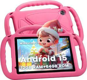 Kids Tablet 10 Inch - Learning Tablet with Parental Controls, 12GBRAM, 64GB Storage, FHD Eye Protection Screen, 6000mAh Battery & Includes Shockproof Protective Case - Pink Kids Tablet 10 Inch - Learning Tablet with Parental Controls, 12GBRAM, 64GB Storage, FHD Eye Protection Screen, 6000mAh Battery & Includes Shockproof Protective Case - Pink