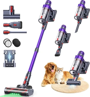 SMOTURE Cordless Vacuum Cleaner, 650W 55KPA 70Mins Vacuum Cleaners for Home, Cordless Stick Vacuum with LED Touch Screen, Anti-Tangle Wireless Vacuum, Handheld Vacuum for Pet Hair/Carpet/Floor SMOTURE Cordless Vacuum Cleaner, 650W 55KPA 70Mins Vacuum Cleaners for Home, Cordless Stick Vacuum with LED Touch Screen, Anti-Tangle Wireless Vacuum, Handheld Vacuum for Pet Hair/Carpet/Floor